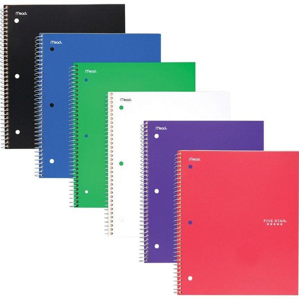 Mead Notebook, 1Sub, 6Pk, 11"X8.5" Pk MEA38052